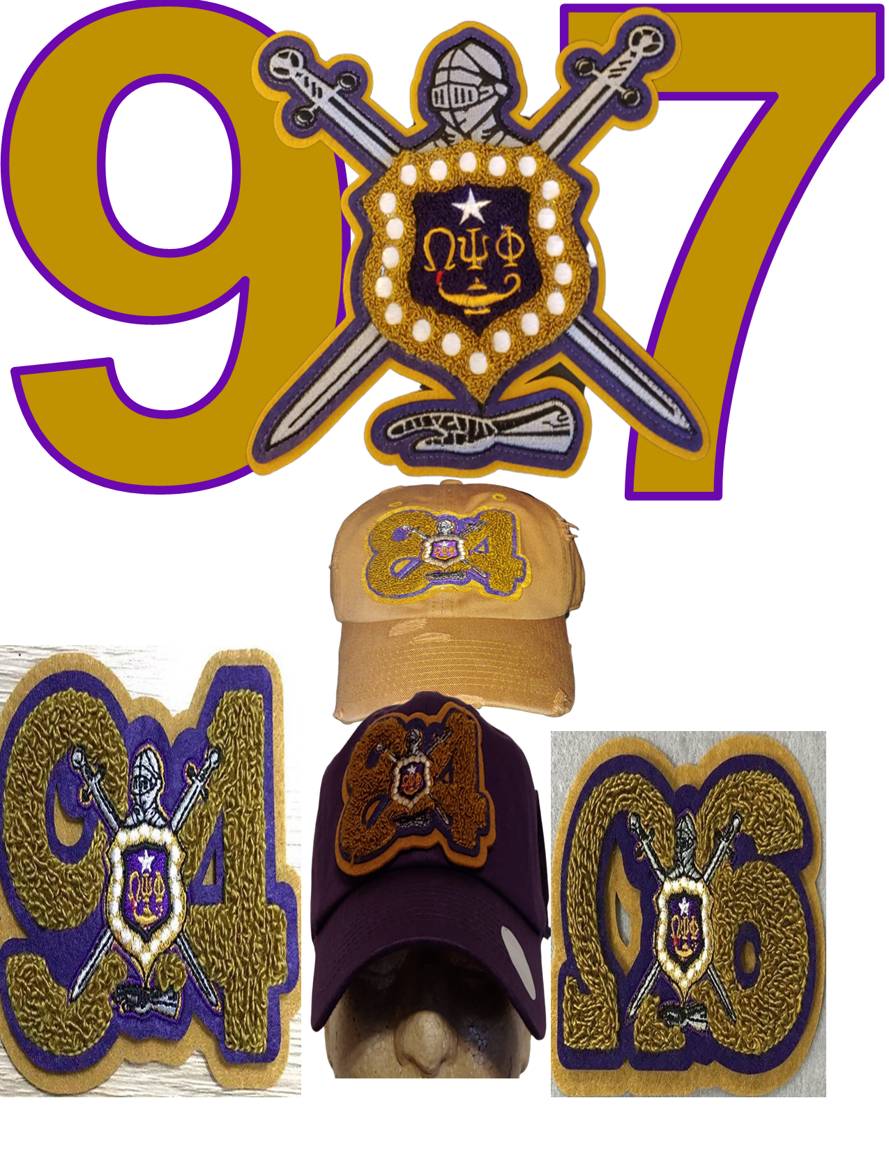 Omega psi phi hot sale chenille patches